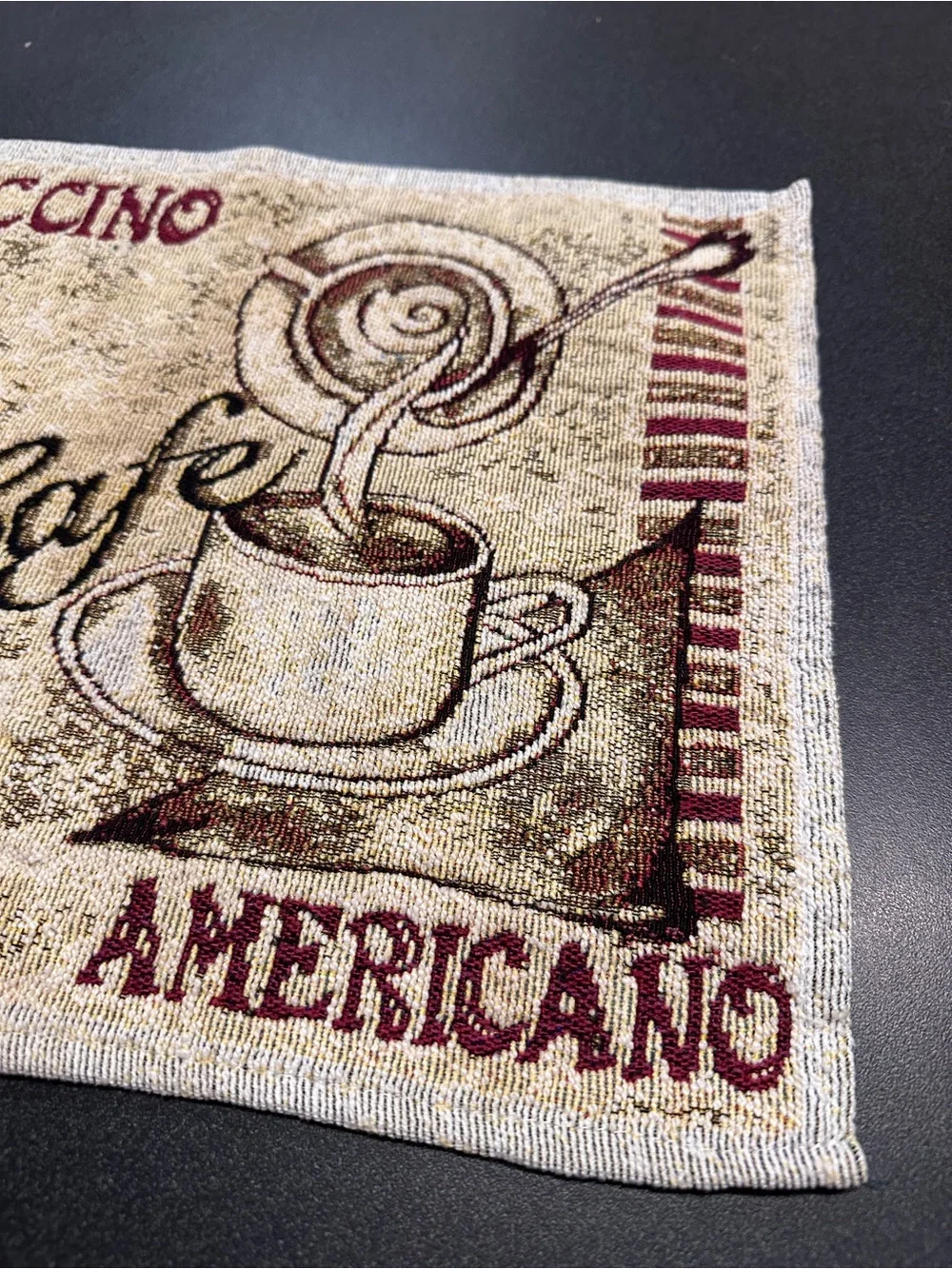 Set of 2 Coffee Cappuccino Tapestry Breakfast Table Placemat 15